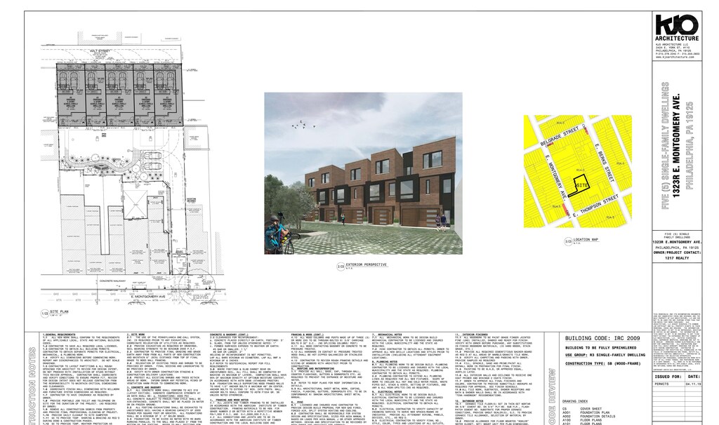 1323 E. Montgomery Ave permit set, KJO Architecture